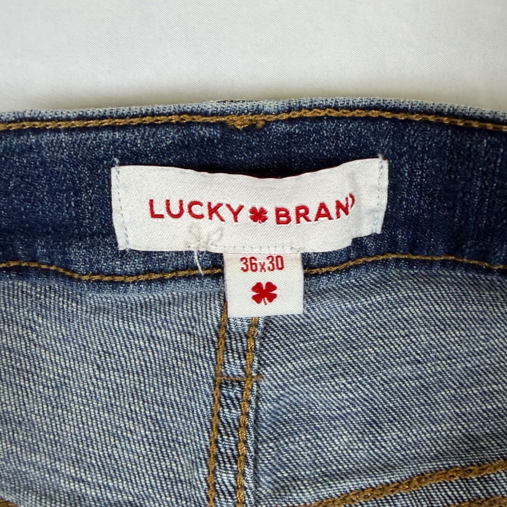 Lucky Brand 223 Straight Mens Jeans 36x30 Medium Wash Blue Denim F00168 - Picture 3 of 11